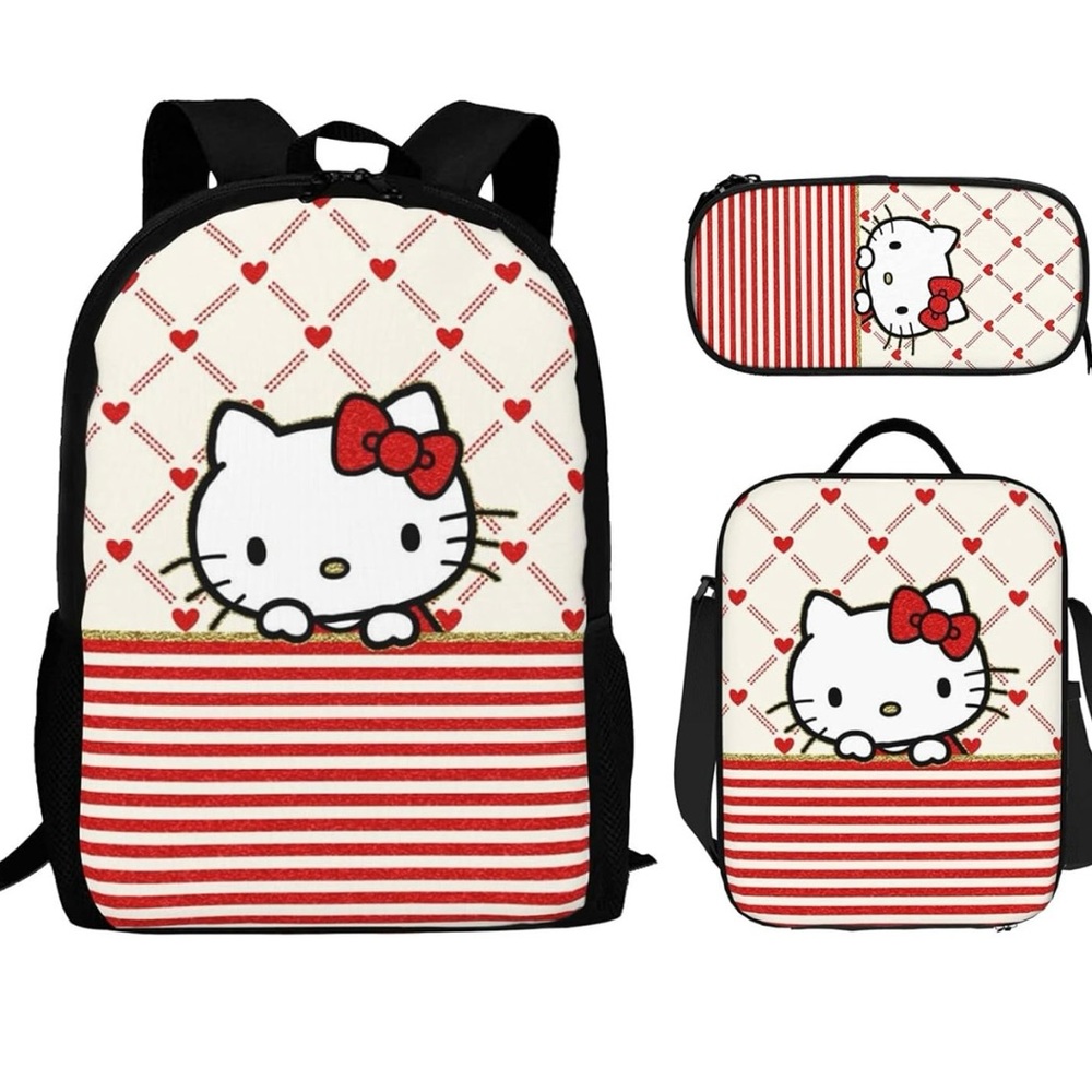 Hello Kitty Backpack, Lunch Bag, Pencil Case